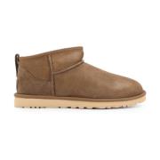 Klassieke Ultra Mini Suède Enkellaarzen UGG , Brown , Heren