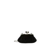 Satijnen Franje Mini Tas Max Mara Weekend , Black , Dames