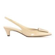 Beige Leren Slingback Sandalen Roberto Festa , Beige , Dames