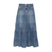 Blauwe Gerende A-Lijn Rok Alice + Olivia , Blue , Dames