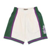 NBA Off White Basketbalshorts Mitchell & Ness , White , Heren