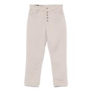 Beige Koons Broek, Knoopsluiting Dondup , Beige , Dames