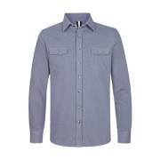 Western Blue Overshirt Profuomo , Blue , Heren