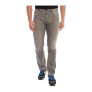 Klassieke Straight Leg Denim Broek Emporio Armani , Gray , Heren