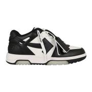 Witte Leren Sneakers Chic Stijl Off White , Black , Dames