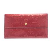 Pre-owned Fabric wallets Louis Vuitton Vintage , Red , Dames