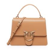 Love Bag Top Handvat Kameel Leer Pinko , Brown , Dames