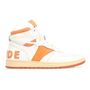 Vintage Leren High-Top Sneakers Rhude , White , Heren