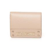 Roze Portemonnee met Gouden Logo Love Moschino , Pink , Dames