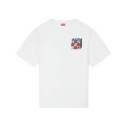 Kube Design Wit T-shirt Kenzo , White , Heren