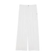 Rechte Pijp Polyester Broek Pennyblack , White , Dames