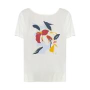 Bloemenprint T-shirt Pennyblack , White , Dames