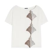 Golf T-shirt met elegante details Pennyblack , White , Dames