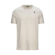 Katoenen Jersey T-shirt K-Way , Beige , Heren