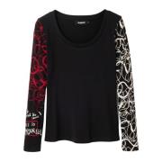 Round-neck Knitwear Desigual , Black , Dames