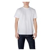 Witte Katoenen T-shirt Korte Mouw Ronde Hals Colmar , White , Heren