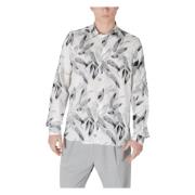 Bloemenknoopshirt Mannen Wit Antony Morato , White , Heren