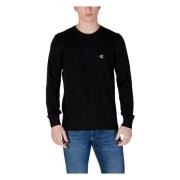 Zwarte Katoenen Sweatshirt Lange Mouw Ronde Hals Calvin Klein Jeans , ...