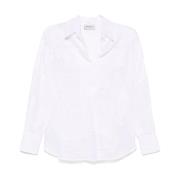 Wit Overhemd met Plooien Ermanno Scervino , White , Dames