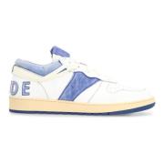 Vintage Leather Low-Top Sneakers Rhude , Blue , Heren