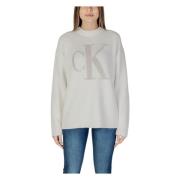 Beige Katoenen Sweatshirt Ronde Hals Lente/Zomer Calvin Klein Jeans , ...