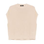 Beige Crew Neck Sweater met Pailletversiering Fabiana Filippi , Beige ...