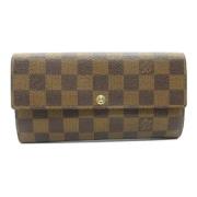 Pre-owned Leather wallets Louis Vuitton Vintage , Brown , Dames