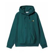 Groene katoenen hoodie Carhartt Wip , Green , Heren