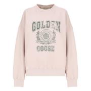 Cotton Crewneck Sweatshirt Golden Goose , Pink , Dames