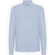 Jaquard Open Oxford Overhemd RRD , Blue , Heren