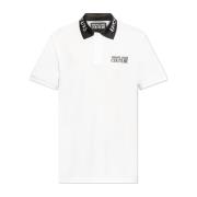 Polo met bedrukt logo Versace Jeans Couture , White , Heren