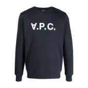 Blauwe Sweatshirt voor een stijlvolle look A.p.c. , Blue , Heren