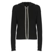 Ribgebreide Hoodie Rick Owens , Black , Heren