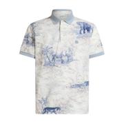 Safari Print Polo Shirt Etro , Multicolor , Heren