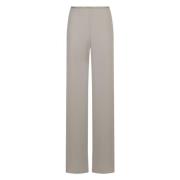 Hoge Taille Crepe Wijde Broek Emporio Armani , Gray , Dames