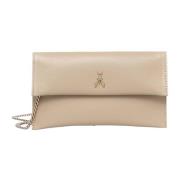 Beige Fly Pochette met Kettingriem Patrizia Pepe , Beige , Dames