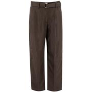 Ergonomische Chino-broek van puur linnen Brunello Cucinelli , Brown , ...