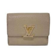 Pre-owned Leather wallets Louis Vuitton Vintage , Beige , Dames