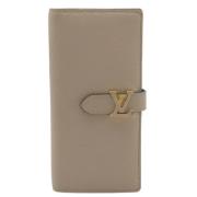 Pre-owned Leather wallets Louis Vuitton Vintage , Beige , Dames