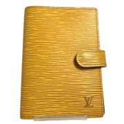 Pre-owned Leather home-office Louis Vuitton Vintage , Yellow , Dames