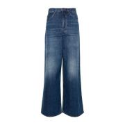 Blauwe Denim Wijde Pijp Broek Chloé , Blue , Dames