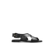 Leren sandalen Tod's , Black , Dames