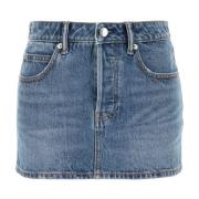 Denim Mini Rok Alexander Wang , Blue , Dames