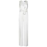 Witte V-hals Mouwloze Jurk met Strik Max Mara , White , Dames