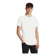 Witte Korte Mouw Katoenen T-shirt Jack & Jones , White , Heren