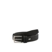 Gestanst leren riem Model St123 Sergio Tacchini , Black , Heren