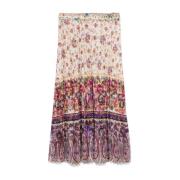 Bloemenprint Elastische Taille Rok Pierre-Louis Mascia , Multicolor , ...