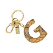 Klassieke Letter Sleutelhanger G Alviero Martini 1a Classe , Beige , D...