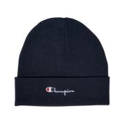 Blauwe Script Logo Beanie Champion , Blue , Dames