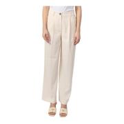 Beige Formele Straight Leg Broek Armani Exchange , Beige , Dames